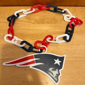 Patriots 3D Printed Fan Chain Necklace